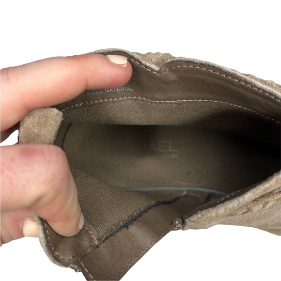 Michael Shannon Suede Mallory Booties Womens Beige Braided Leather Tassel Size 8 - Picture 8 of 10